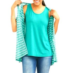 Time and Tru 2 pc cardigan tank set swing 3XG/XXXL